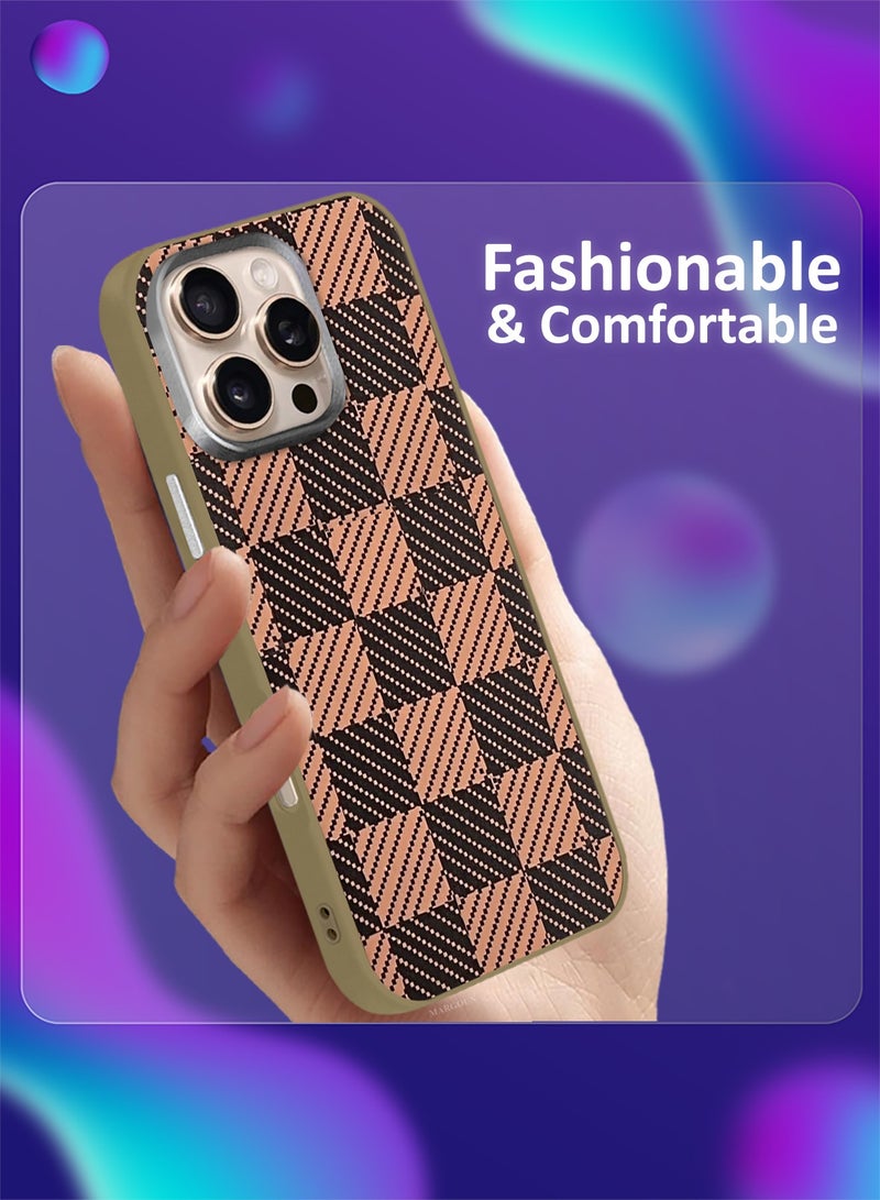 CATANES iPhone 16 Pro  Case Cover Carbon Fiber Pattern Phone Case Slim Shockproof Back Cover Chevron Pattern - Image 4